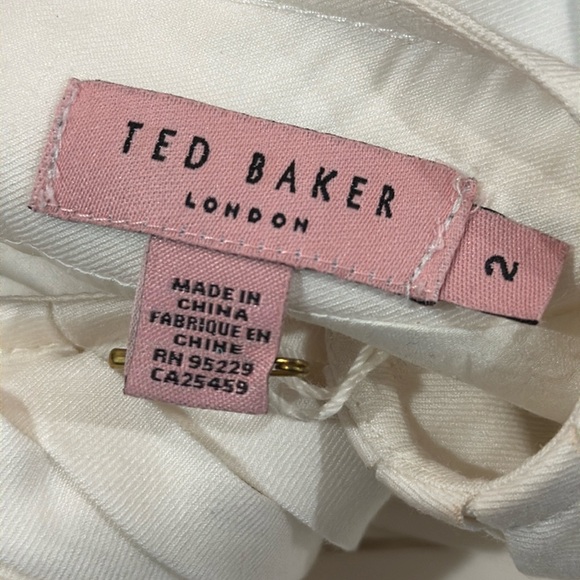 Beautiful Ted Baker Cream Peplum Dress - Picture 8 of 8